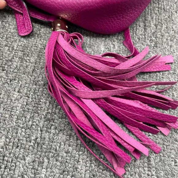 100% Authentic GUCCI Soho Pink Leather Shoulder Bag - Picture 9 of 13